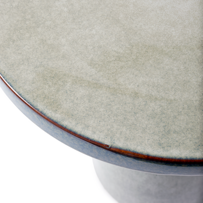 Keramik-Beistelltisch in grauer reaktiver Glasur von Pols Potten