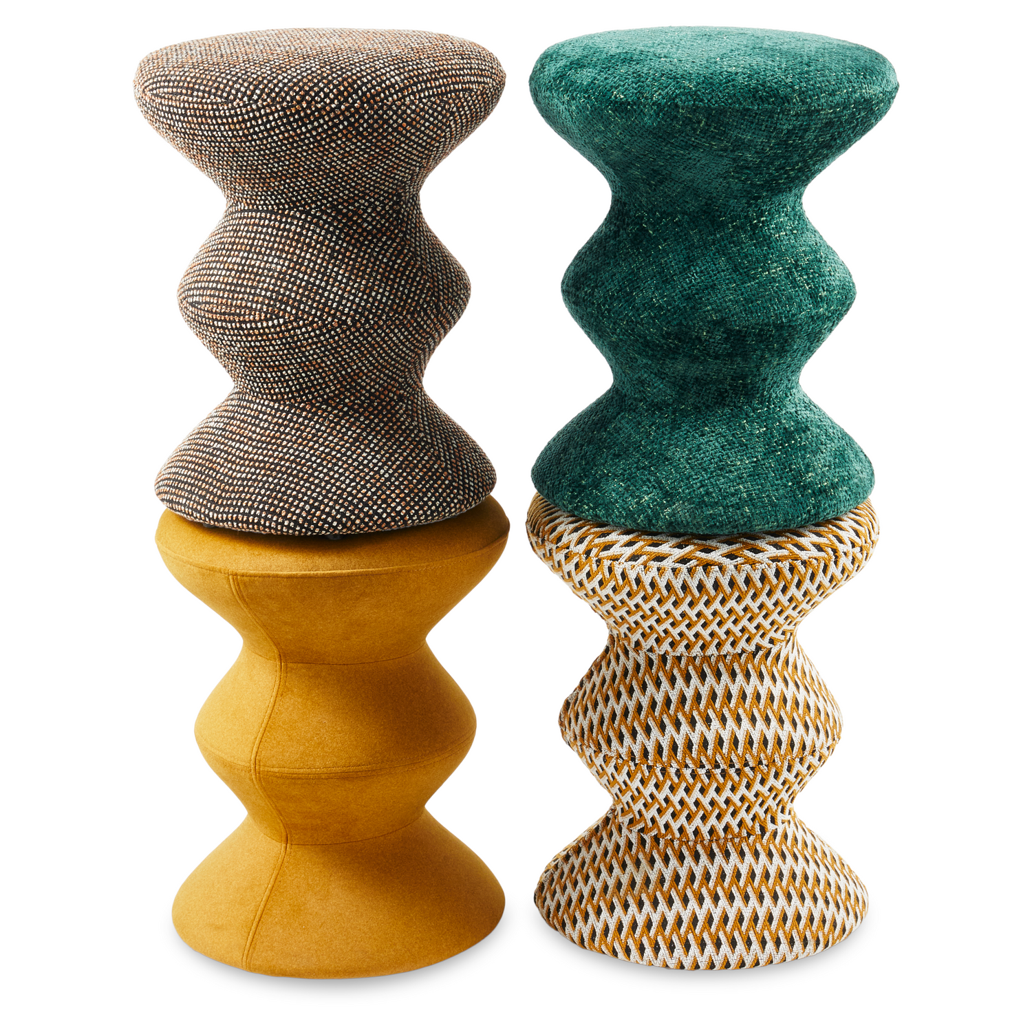 Zig Zag Stool in Greenish als vielseitiger Designhocker