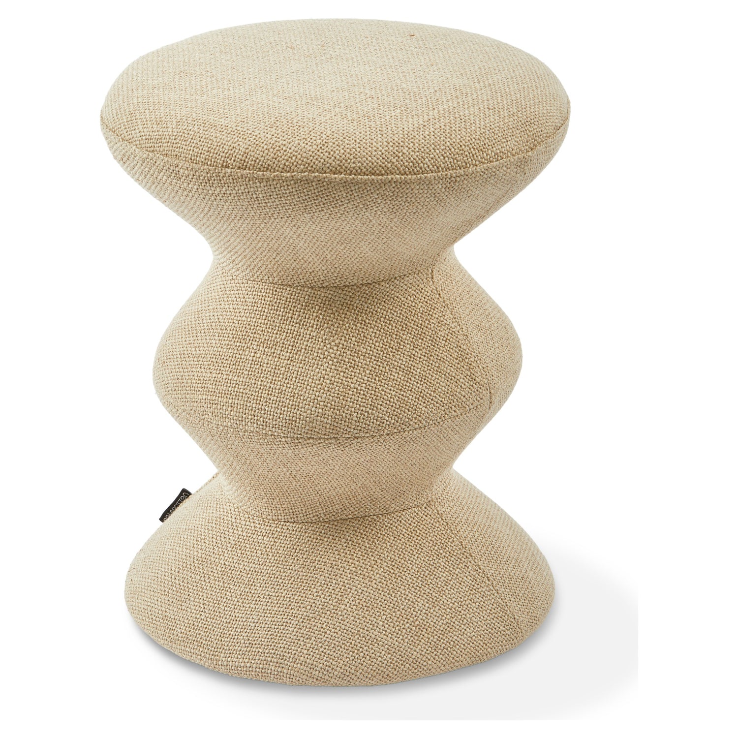 Smooth Fabric Zig Zag Stool mit pulverbeschichtetem Gestell