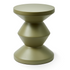 ZIG ZAG Outdoor Hocker von Polspotten in Olivgrün mit matter Oberfläche