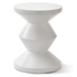 ZIG ZAG Outdoor Hocker von Polspotten in Weiß mit matter Oberfläche