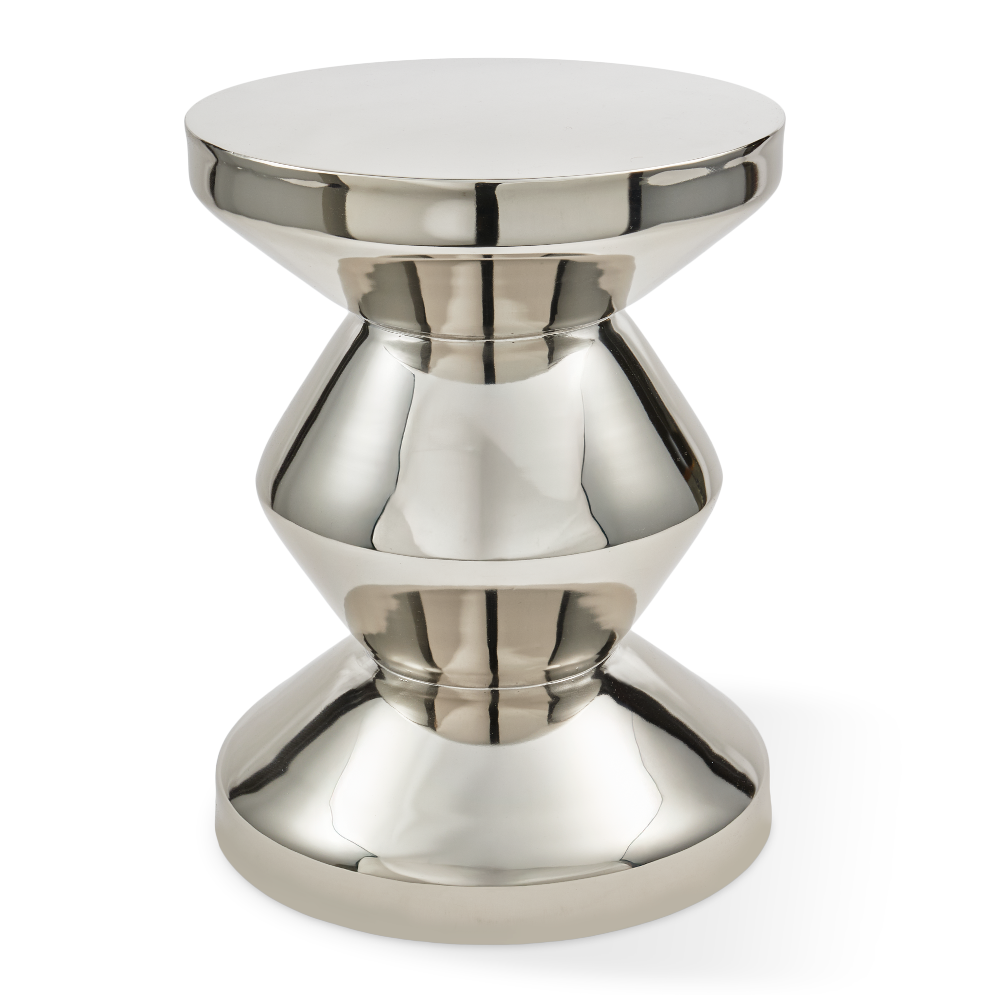 Taburete/mesa auxiliar Zig Zag de metal en varios colores