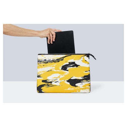 Pouch Gio Ponti stilvolles Leinenfutter und Reißverschluss