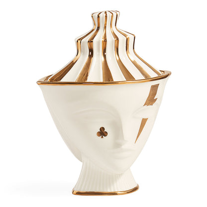 Pozellandose GILDED MUSE GIULIETTE BOX weiß/gold von Jonathan Adler