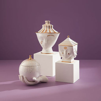 Porzellandose GILDED  BOX weiß/gold von Jonathan Adler