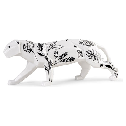 Handgefertigte Porzellan Panther Skulptur Origami Kollektion