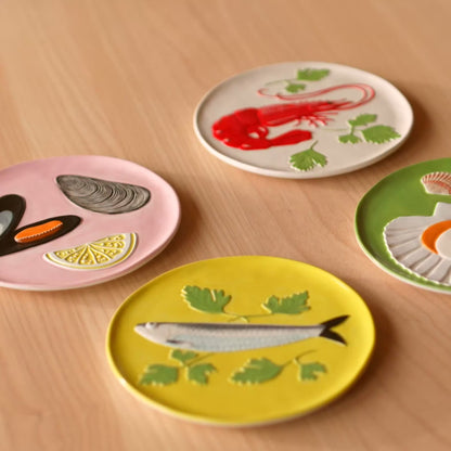 PLATE DE LA MER 4ER SET der Marke &amp;k Amsterdam