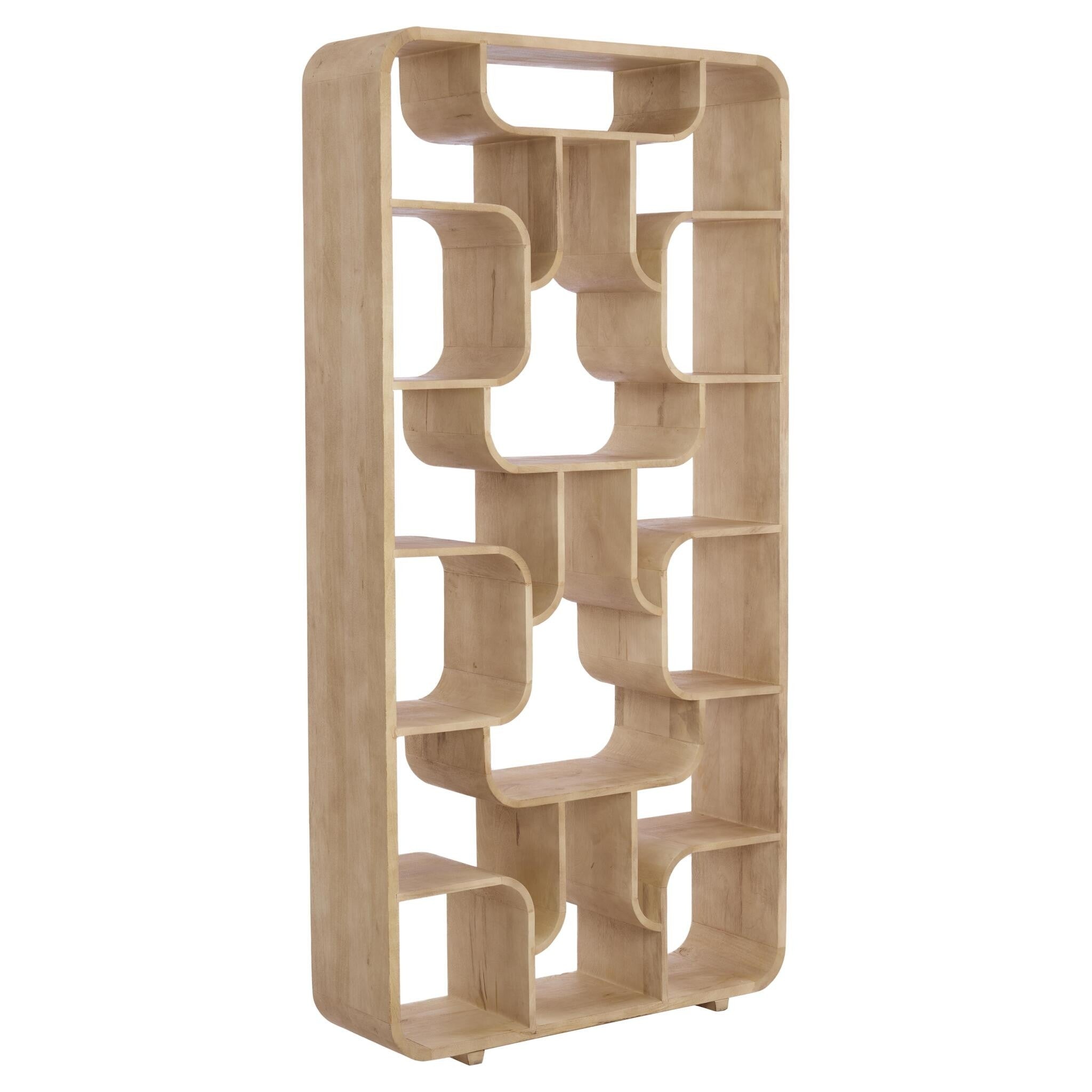 Holzregal mit geschwungener Formstruktur von Light &amp; Living