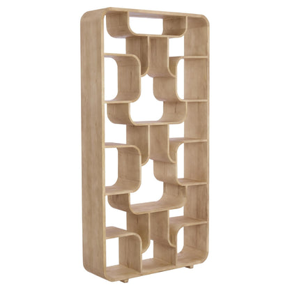 Holzregal mit geschwungener Formstruktur von Light &amp; Living