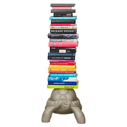 Skulpturales Bücherregal in Schildkrötenform in Grau von Qeeboo