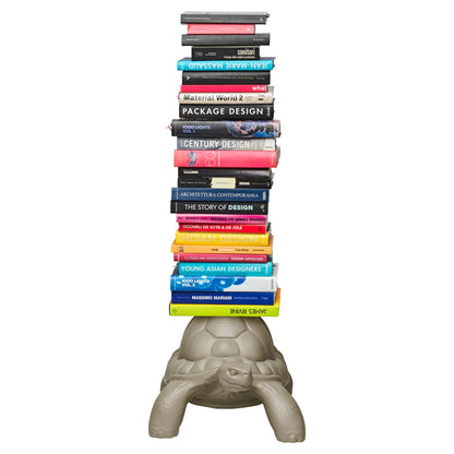 Skulpturales Bücherregal in Schildkrötenform in Grau von Qeeboo