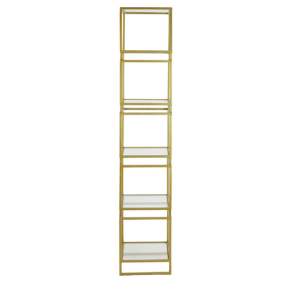 Stilvoller rechteckiger Schrank "Lucambo" mit Glasflächen.