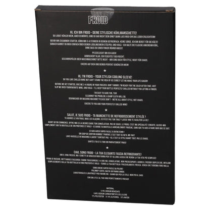 Kühlmanschette mit Champagnerflaschen-Motiv Geschenkidee