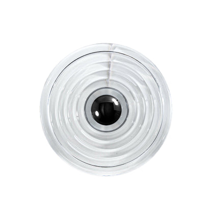 Skulpturale Wand- und Deckenleuchte aus gepresstem Glas mit schwarzer Kappe - Surface Large Tom Dixon