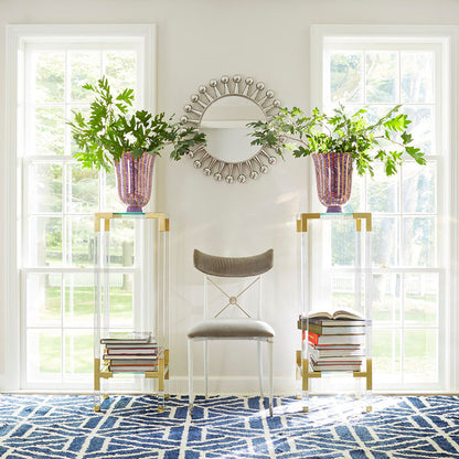Säule JACQUES PEDESTAL gold, transparent von Jonathan Adler