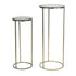 Säulen RICARDO grün Marmor + antik Bronze von Light and Living