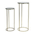 Säulen RICARDO grün Marmor + antik Bronze von Light and Living