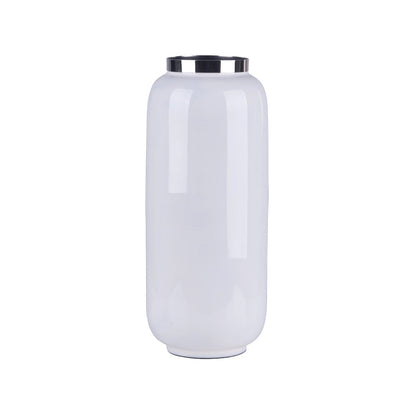 Vase SAIGON M in Weiss/ Silber 30 cm