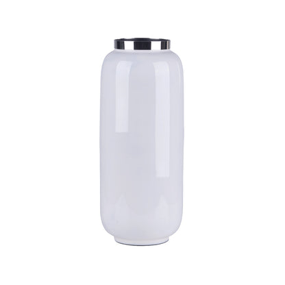 Vase SAIGON M in Weiss/ Silber 30 cm