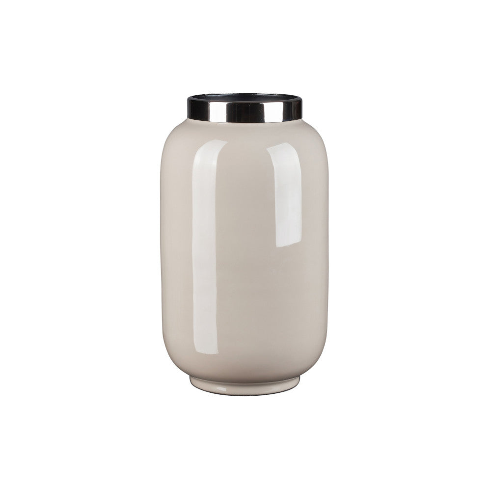 Vase SAIGON S in sandstone/ silber 20 cm