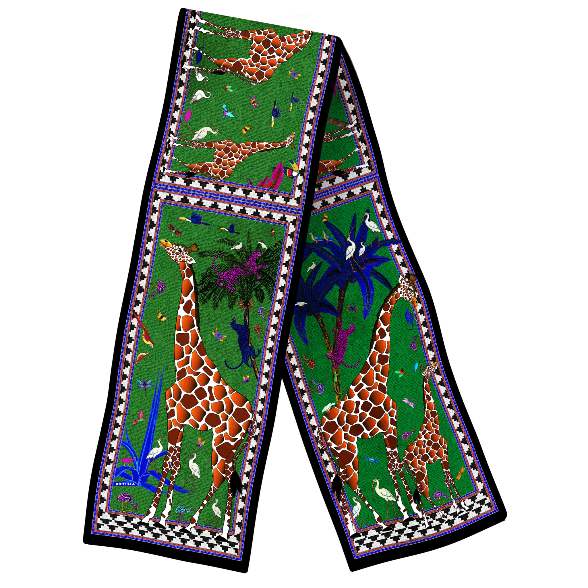 Samtschal GIRAFFE GREEN von Ortigia Sicilia