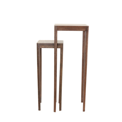 Conjunto de columnas STIJN de madera de mango, marrón