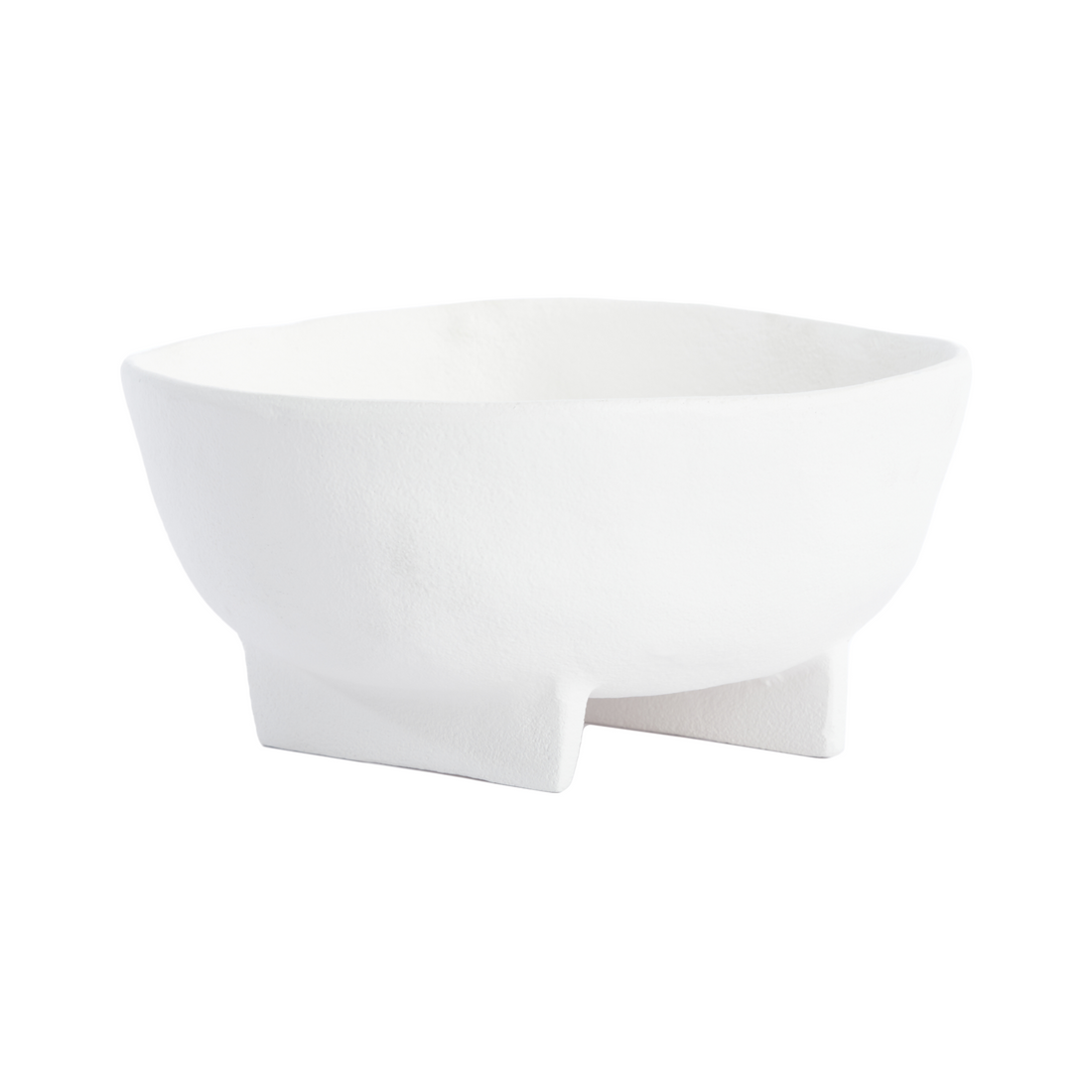 Kleine Schale auf Fuß aus Metall in Creme von Light & Living