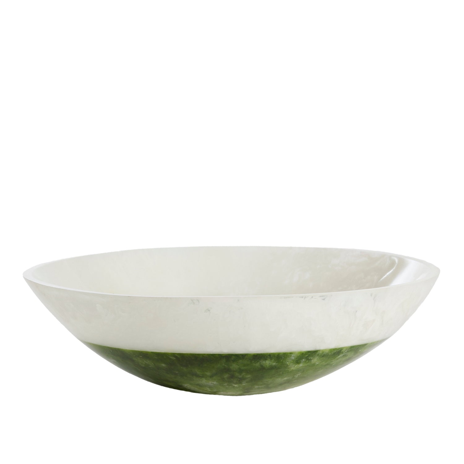 Schale BINANGA Ø26 × 7,5 cm – Weiß &amp; Grün