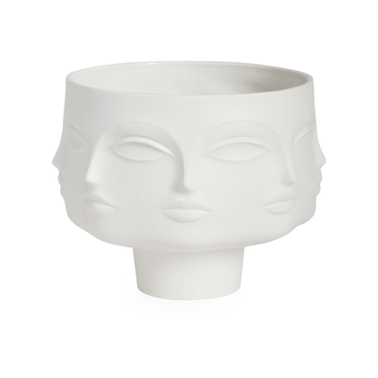 Edle Porzellan Vase DORA MAAR in weiß.