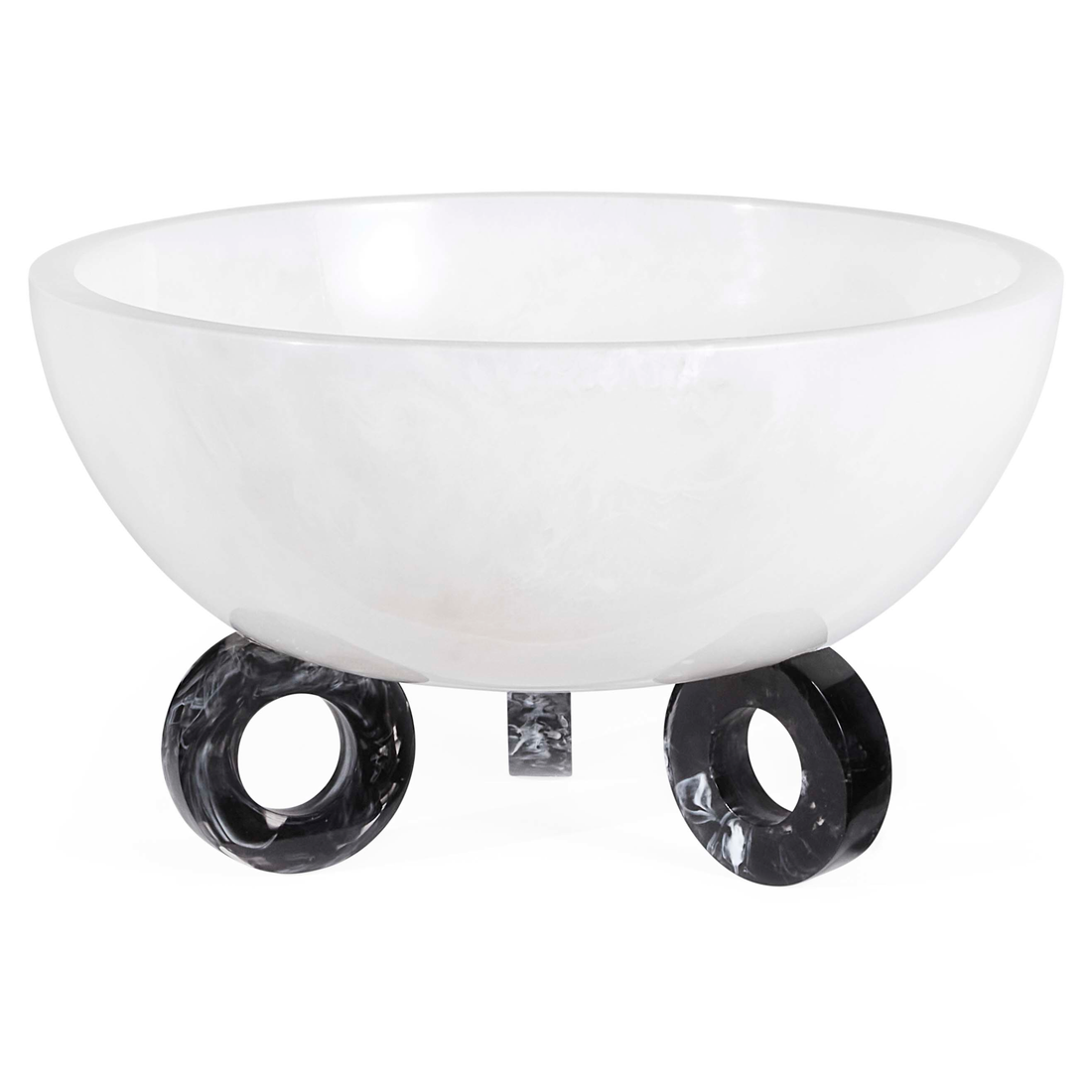 Luxuriöse Design-Schale von Jonathan Adler in Schwarz-Weiß