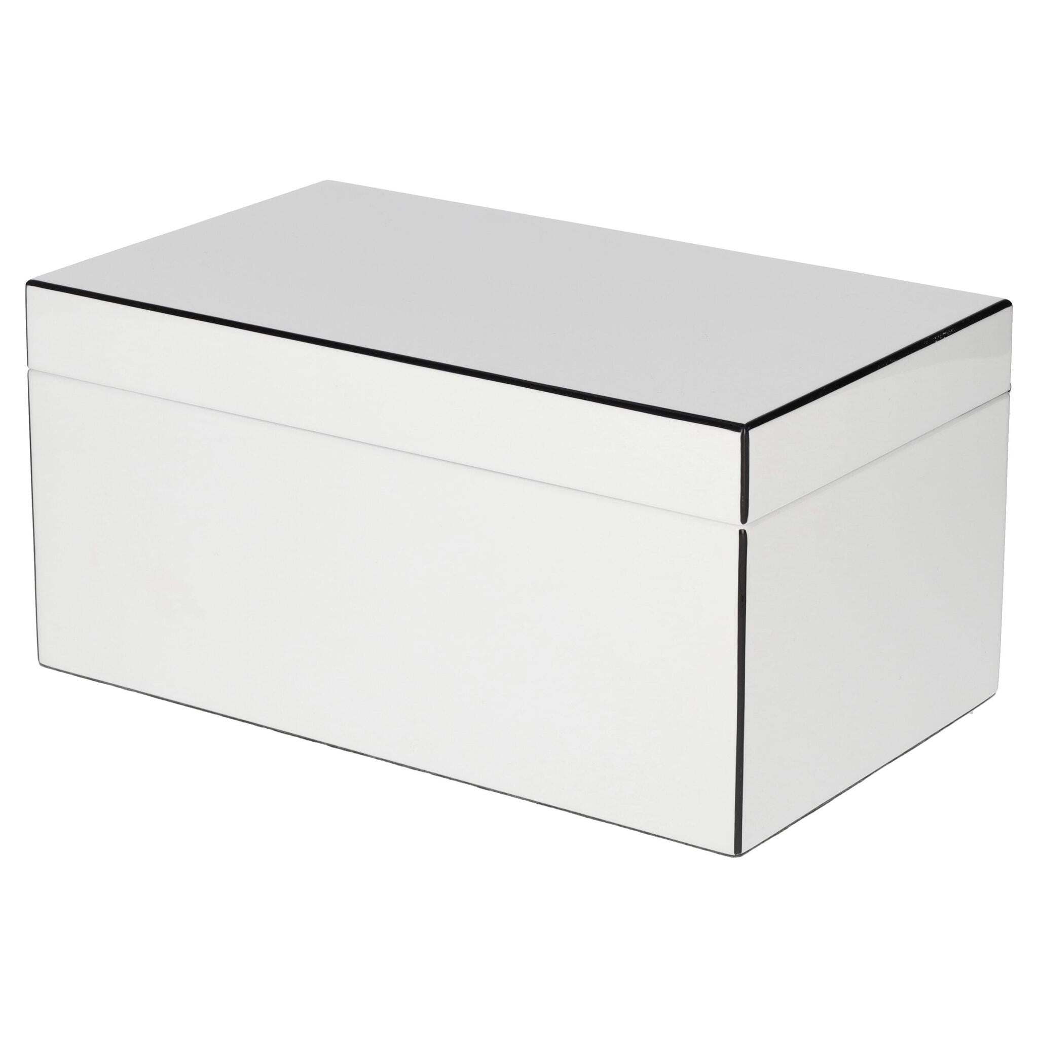 Hochwertige Schmuckbox Tang M in Weiß mit klaren Linien und in Hochglanz