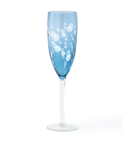 Champagnerglas blau