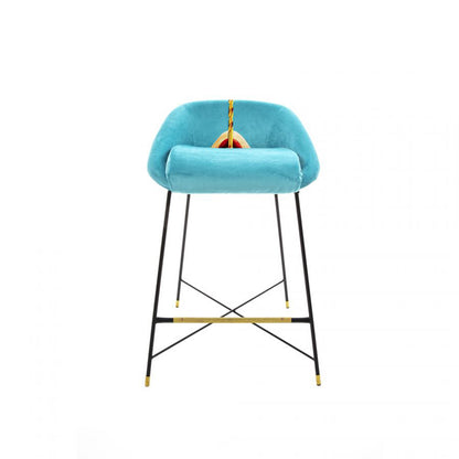 Barhocker DRILL in türkis-blau von Seletti