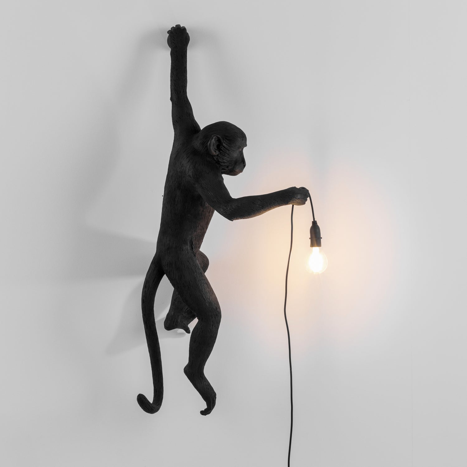 Schwarze Monkey Hanging Lamp Left von Seletti