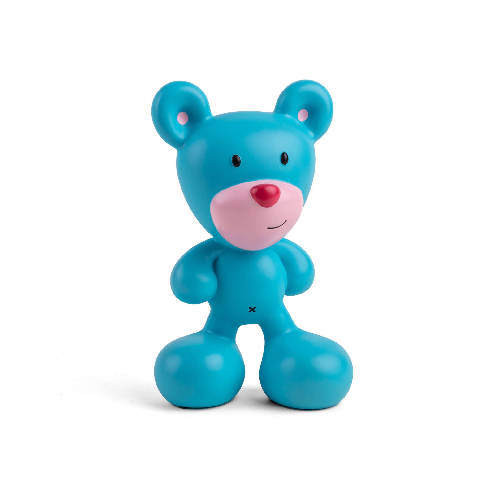 Seletti BLUE BEAR Art Toy in Blau mit rosafarbenem Gesicht
