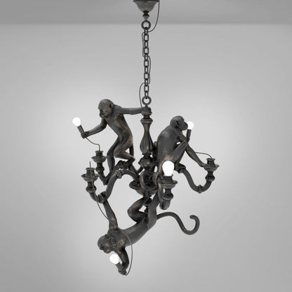 Kronleuchter MONKEY matt schwarz der Marke Seletti