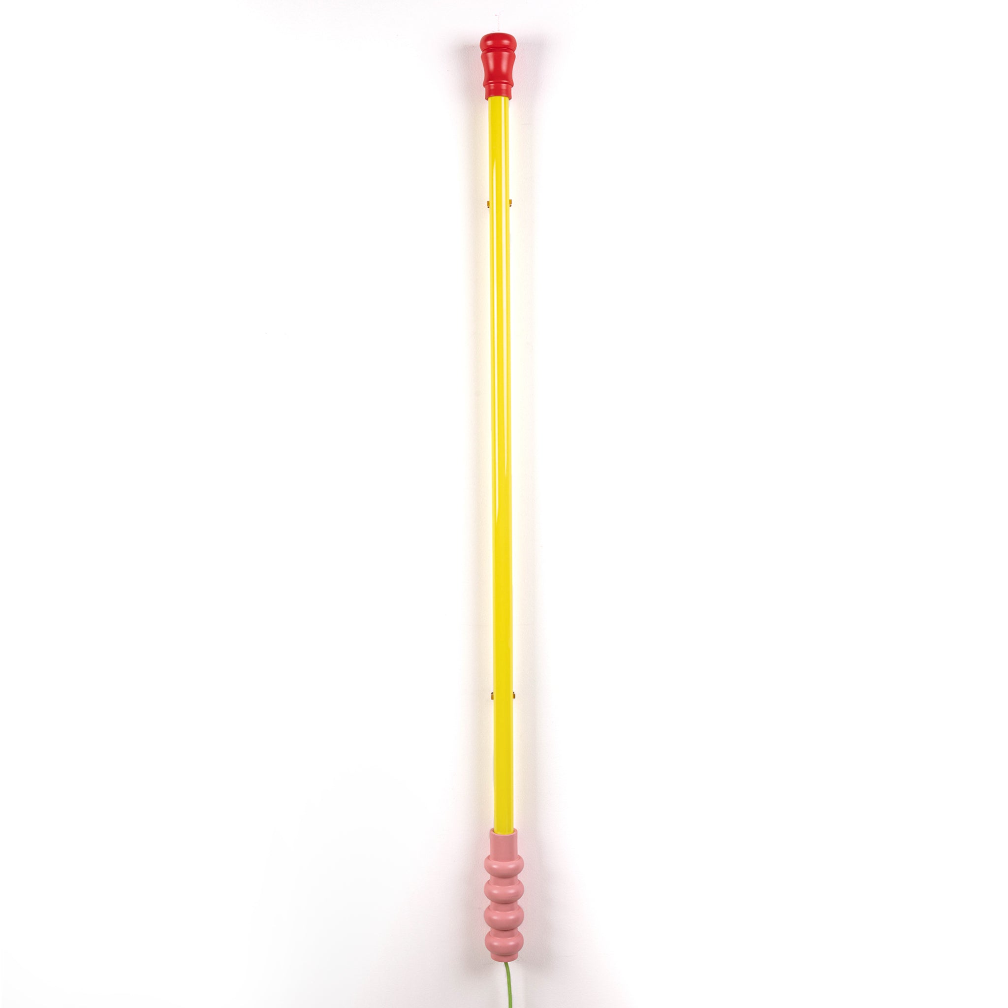 Seletti SUPERLINEA GELB LED-Leuchte in Gelb mit roten Enden