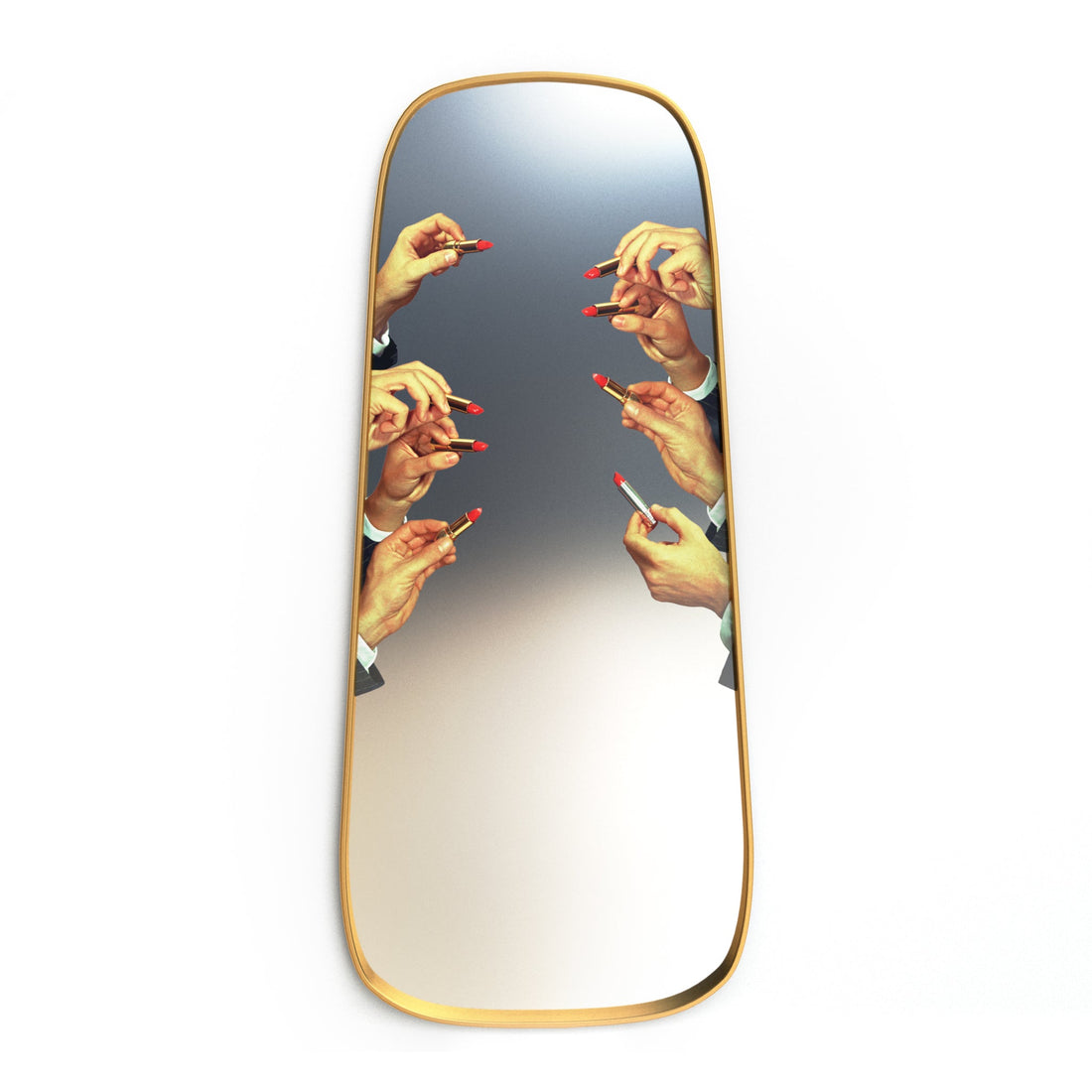 Designer Spiegel von Seletti mit Lippenstift Motiv