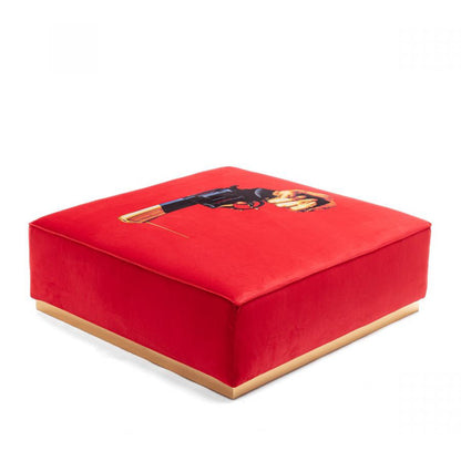 Modularer Pouf REVOLVER in rot von der Marke Seletti