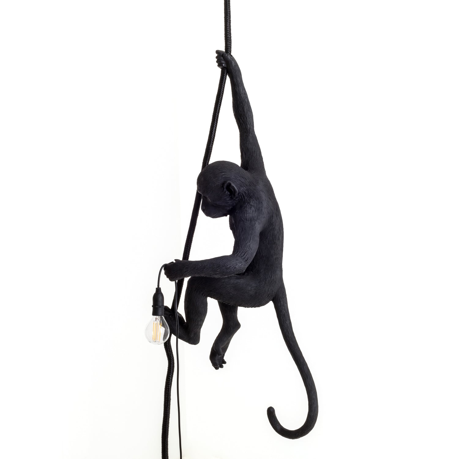 Seletti Monkey Lamp Black – verspielte Deckenleuchte