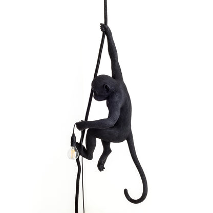 Seletti Monkey Lamp Black – verspielte Deckenleuchte