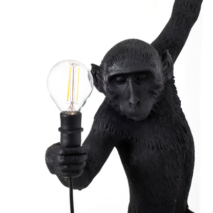 Hängelampe in Affenform – Seletti Monkey Lamp Black Left