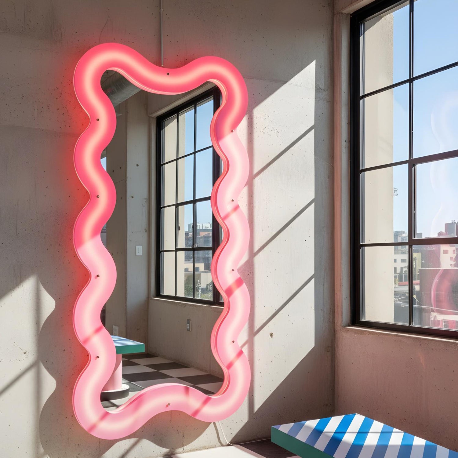 Seletti Supercurve Mirror – leuchtender Pop-Art Spiegel