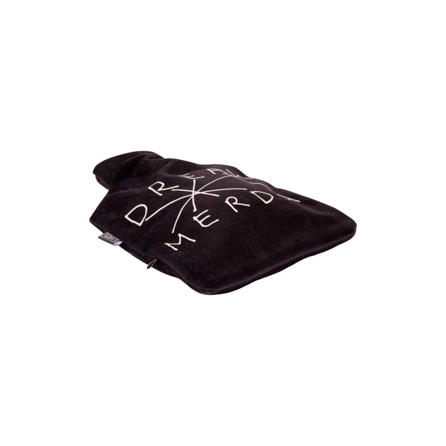 Designer-Wärmflasche DREAM MERDA von Seletti in Braun mit kontrastierendem Aufdruck