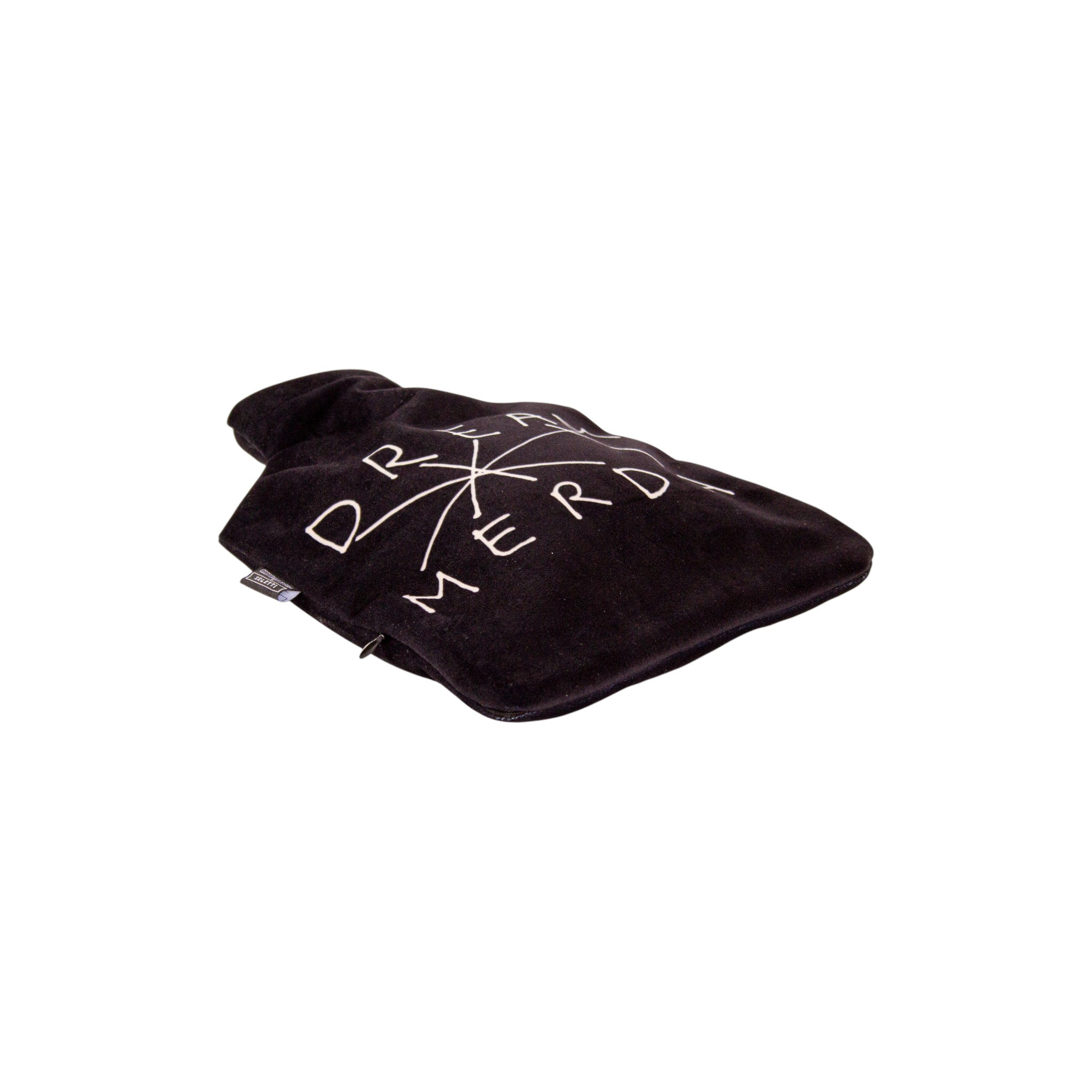 Designer-Wärmflasche DREAM MERDA von Seletti in Braun mit kontrastierendem Aufdruck