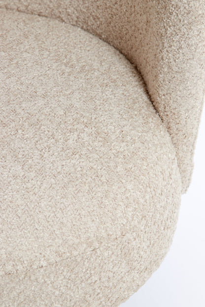 Sessel DIEYDA beige schwarz 67x68x72cm
