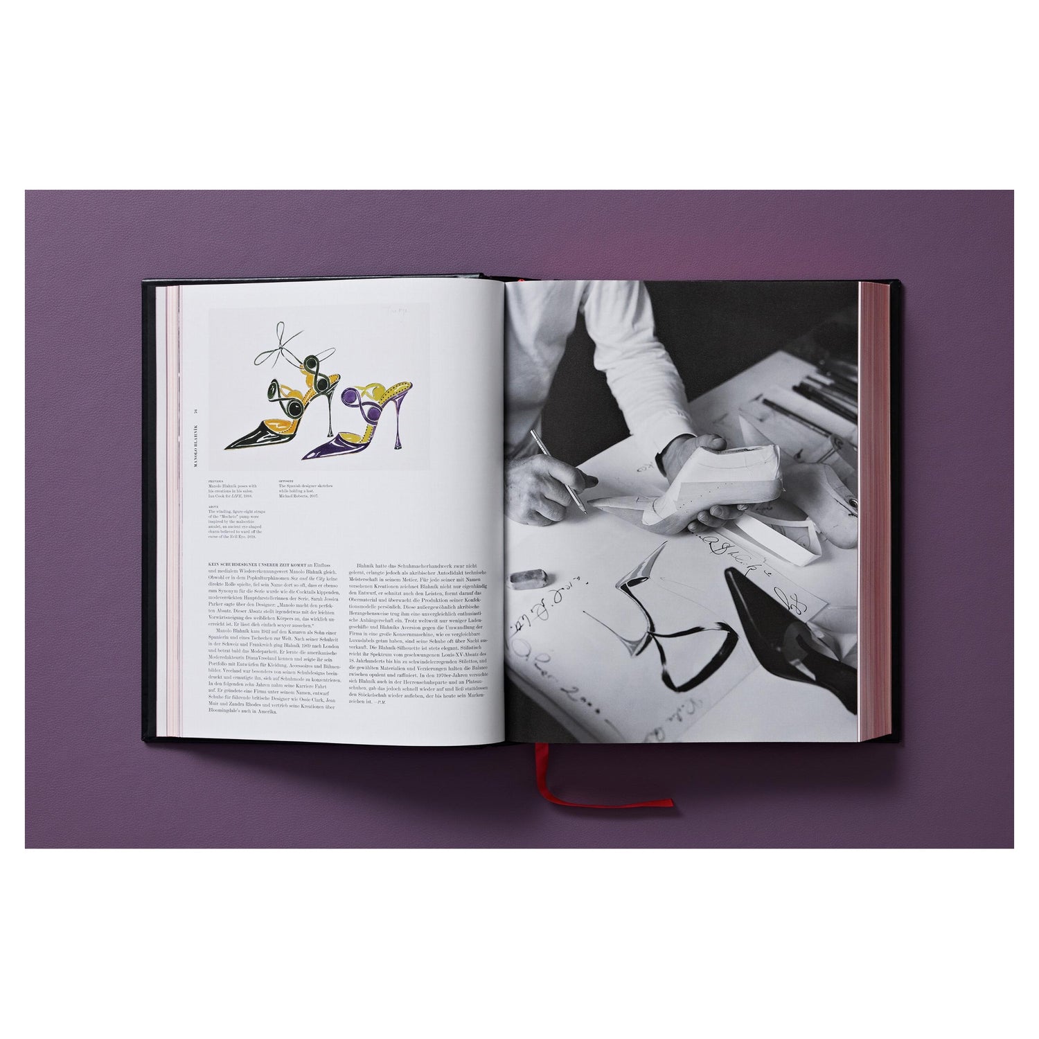 Cover von SHOES A-Z mit Goldprägung und rotem Buchschnitt