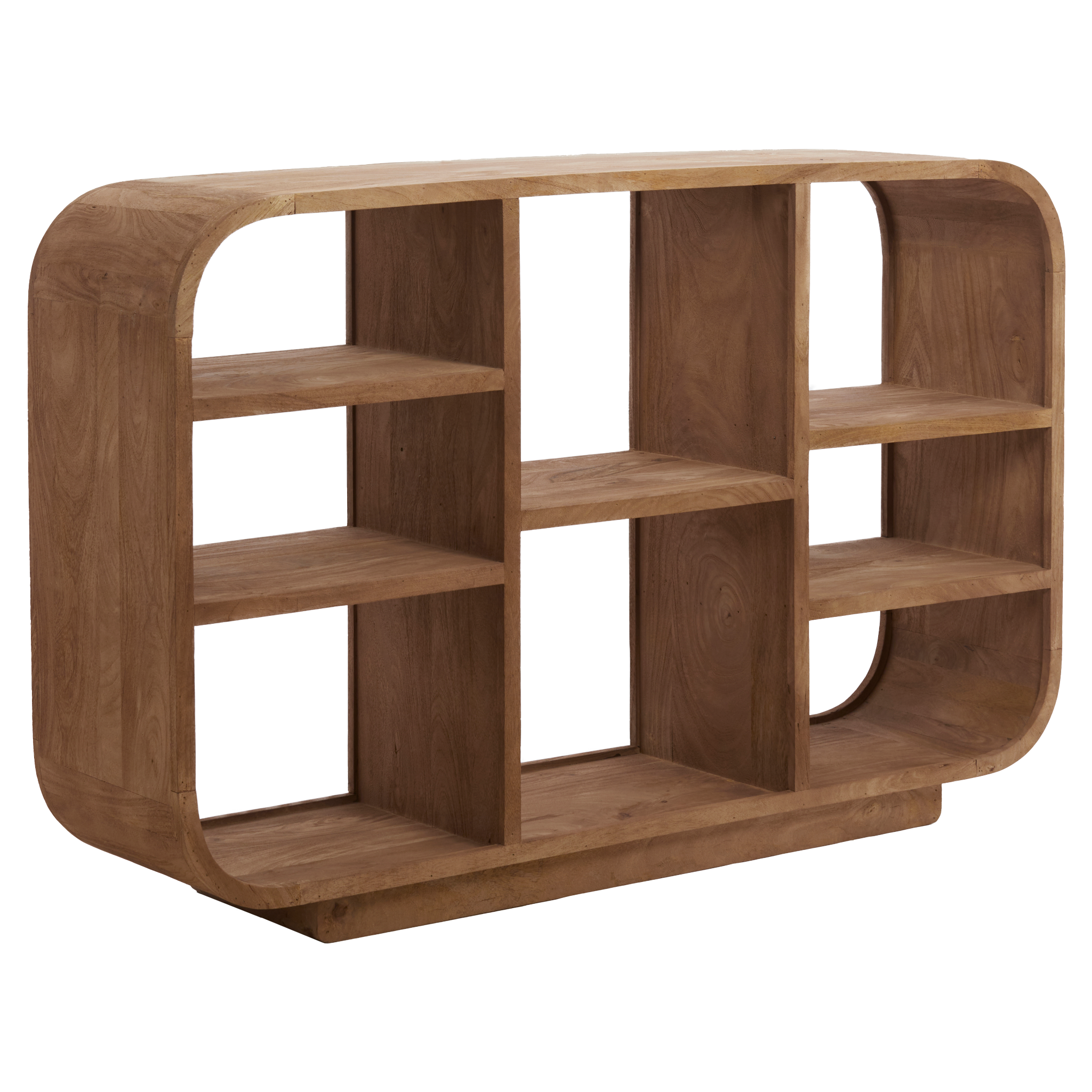 Rechteckiges Holzlowboard in matter Grau-Braun Optik