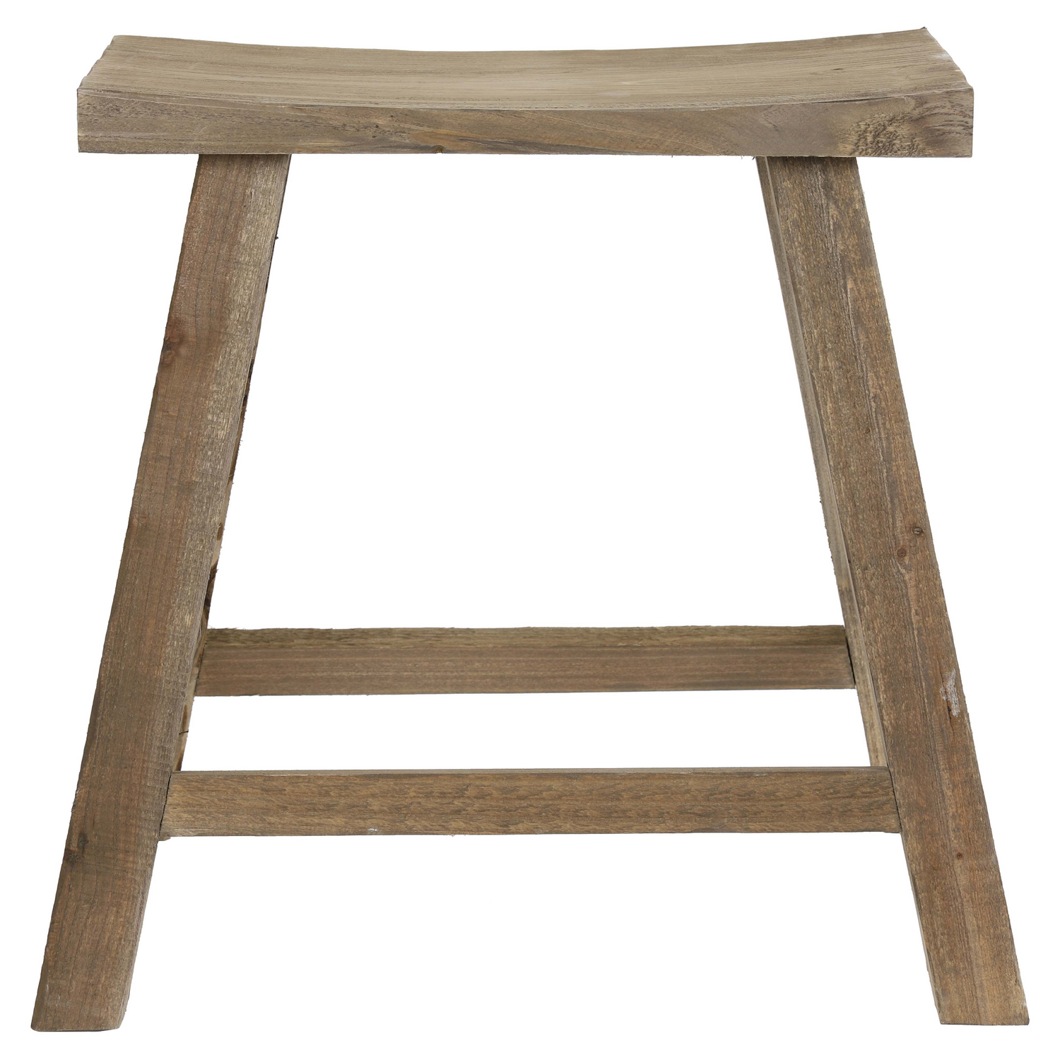 Hocker aus naturbelassenem Holz im minimalistischen Stil