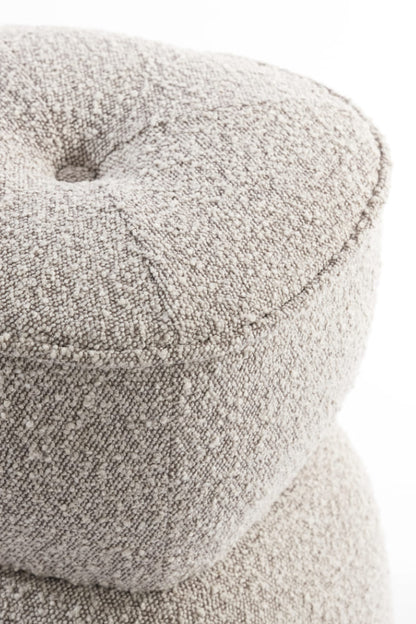 Sitzpouf LEYLA beige Ø40x46 cm
